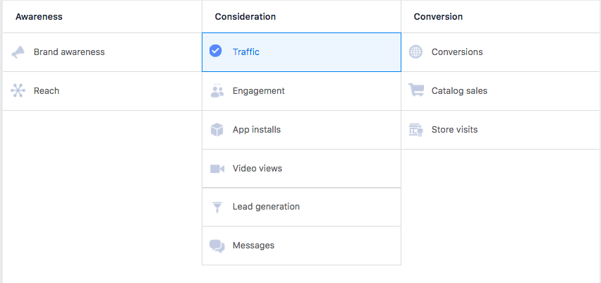 facebook campaign objective
