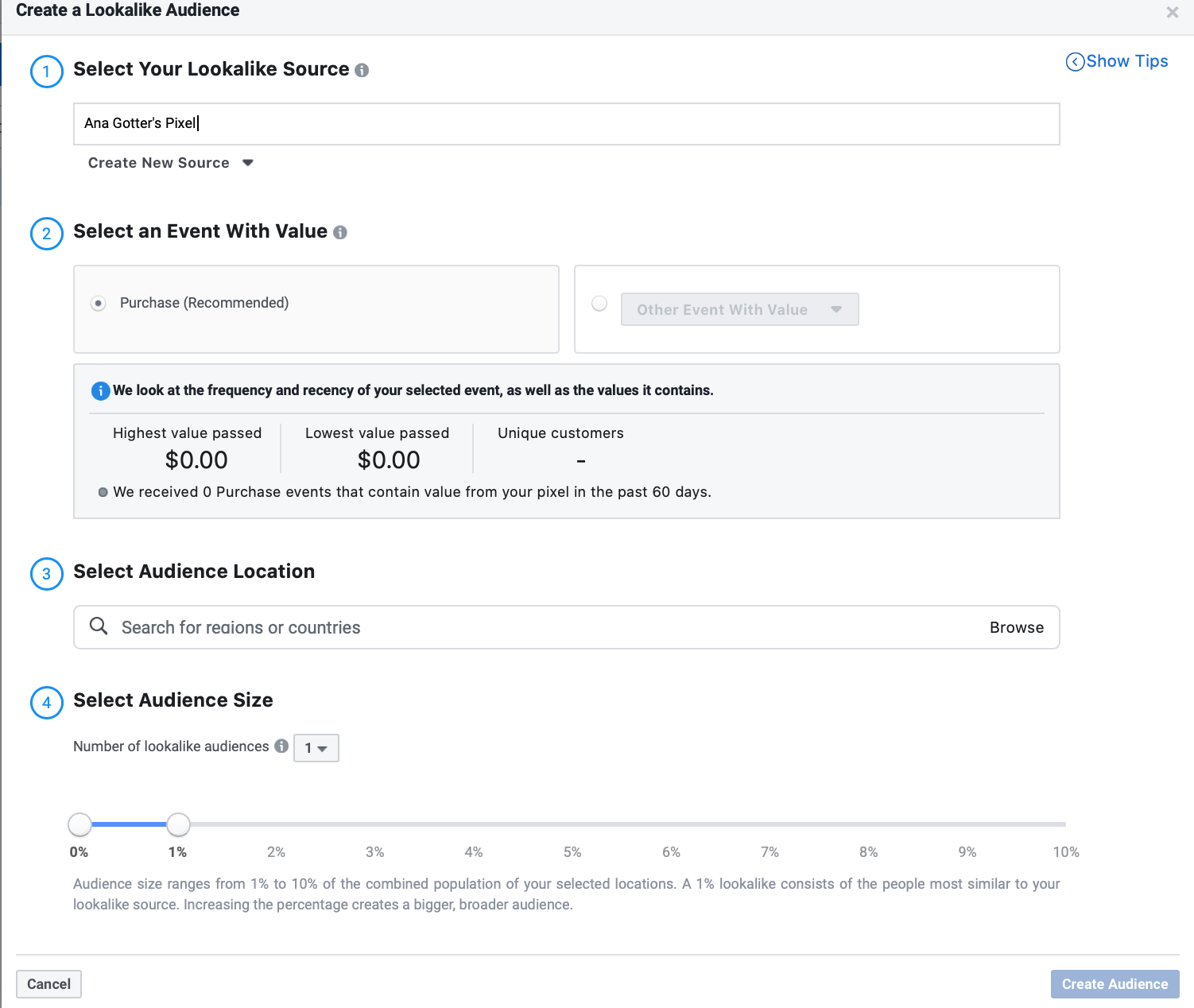 Create a lookalike audience dashboard 