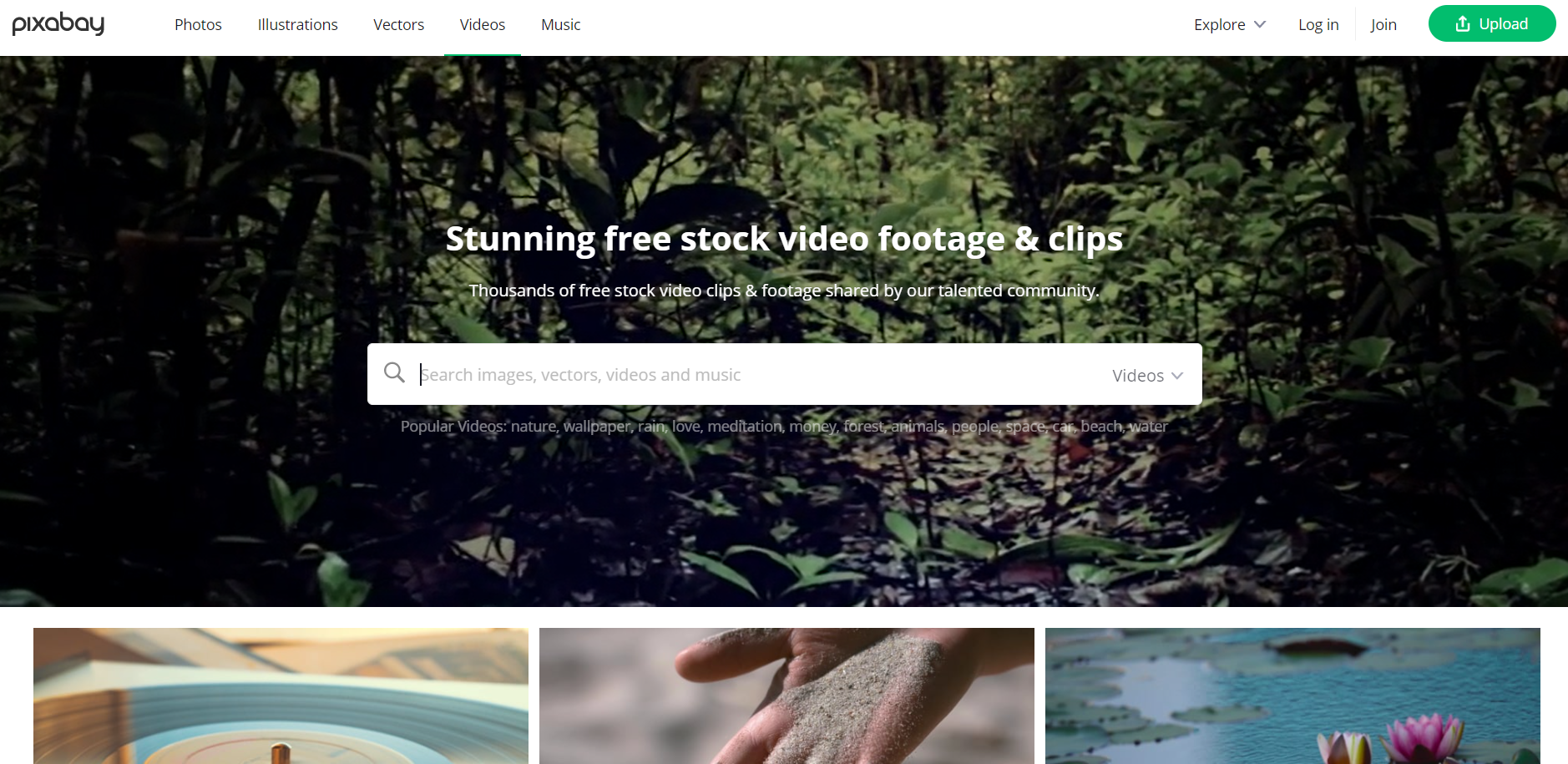 Stock video platform Pixabay