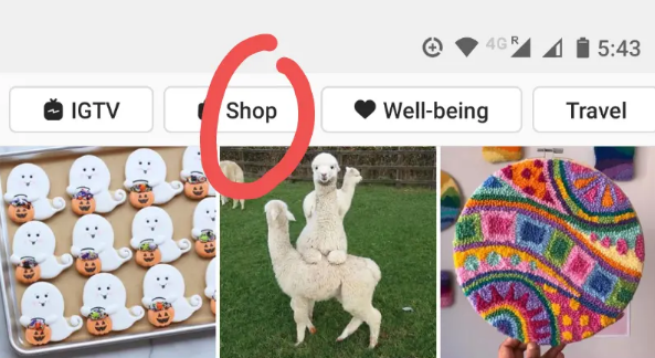 Instagram shop tab in Explore